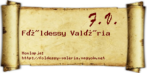 Földessy Valéria névjegykártya