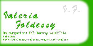 valeria foldessy business card